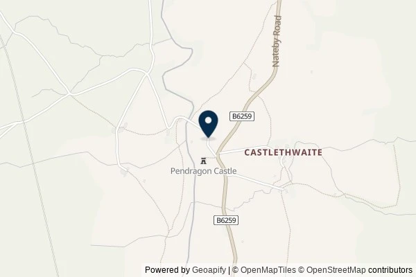 Map showing the area around: Dan Q found GC1YHN9 Lady Anne’s Highway: Pendragon