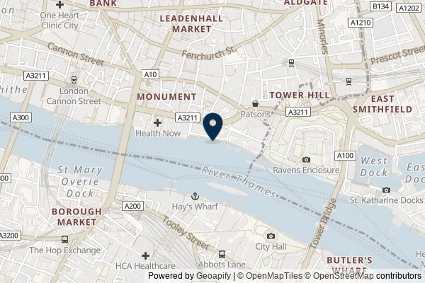 Map showing the area around: Dan Q found GC13NEF From a Swan to the Canary: Custom House