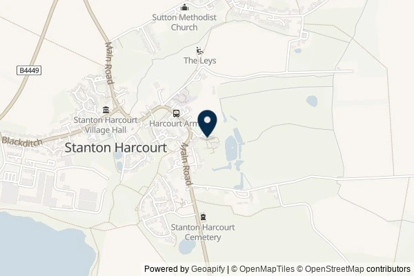 Map showing the area around: Dan Q found GC7XEZ9 Church Micro 12107…Stanton Harcourt