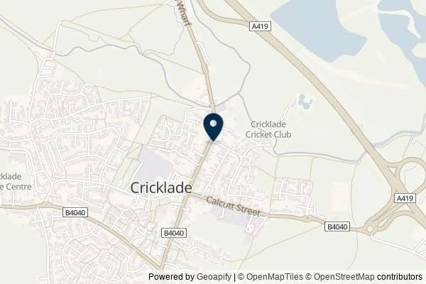 Map showing the area around: Dan Q found GC8G8EC Church Micro 13044…Cricklade – St Mary’s