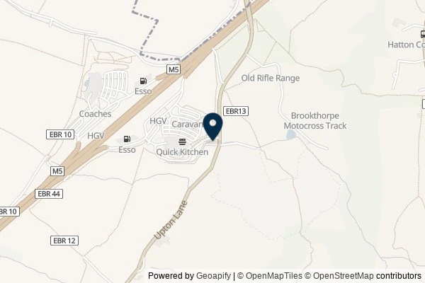 Map showing the area around: Dan Q found GC5VXQ3 Motorway Mayhem – M5 – Gloucester Services (South)