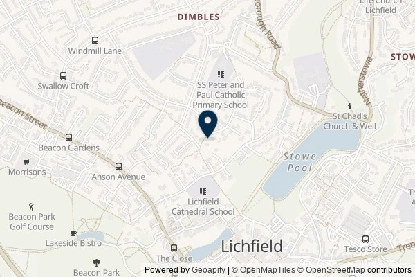 Map showing the area around: Dan Q found GC52ERH Half Cut