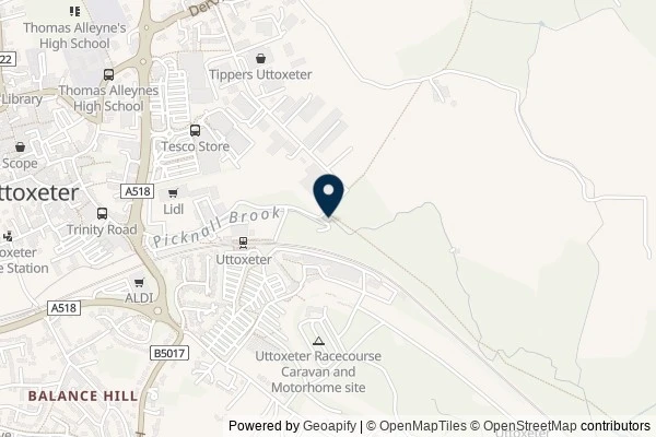 Map showing the area around: Dan Q found GC84BD8 Don’t fall in!!