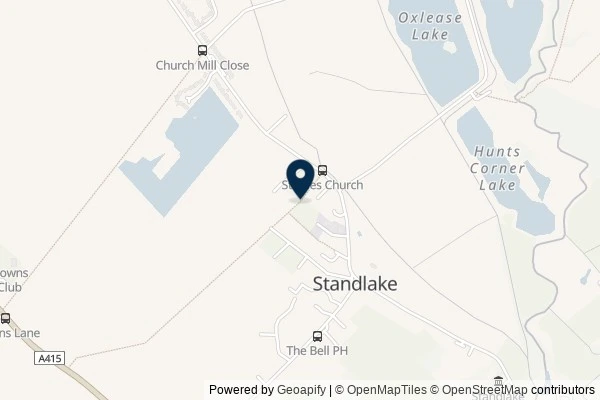 Map showing the area around: Dan Q found GC7XEYY Church Micro 12106…Standlake