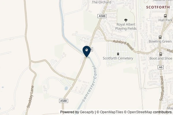 Map showing the area around: Dan Q found GC6WMEW Stodday + back No11 – above the canal