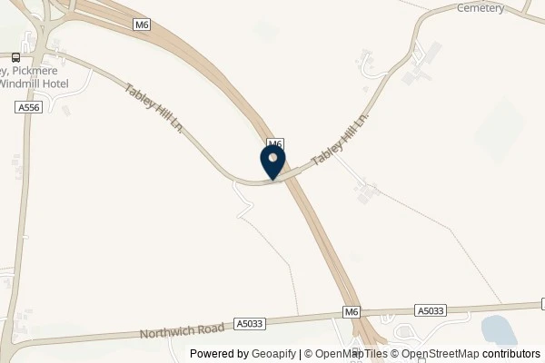 Map showing the area around: Dan Q found GC2549F Motorway Mayhem M6 Junction 19