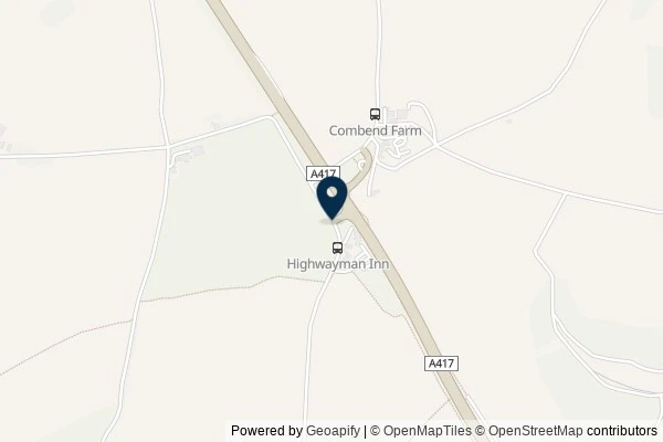 Map showing the area around: Dan Q found GC1WXE1 A Road Anarchy A417 – Stand & Deliver