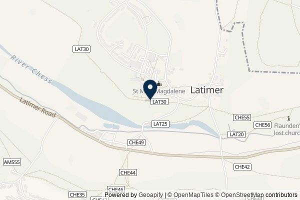 Map showing the area around: Dan Q found GC23GD0 Latimer Park