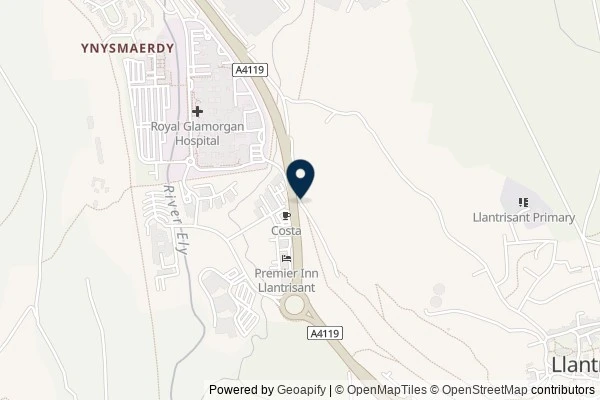 Map showing the area around: Dan Q found GC49AEB #1 Billy Wynt – Cattle Grid