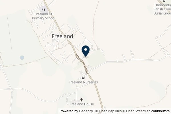 Map showing the area around: Dan Q found GC8Q7ZB Freeland Circular Walk – Geocache 1