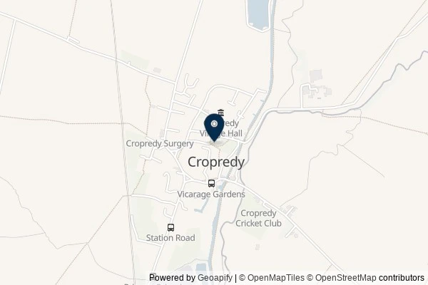 Map showing the area around: Dan Q couldn’t find GC8Z1EE Church Micro 13671…Cropredy ⛪️