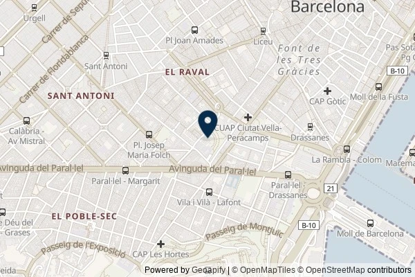 Map showing the area around: Dan Q found GC88Z3D SANT PAU DEL CAMP