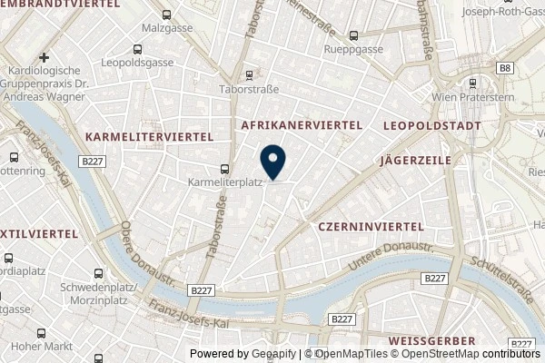 Map showing the area around: Dan Q found GC91ZZ4 Ort der Barmherzigkeit – KH Barmherzige Brüder