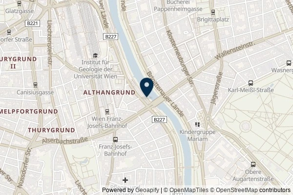 Map showing the area around: Dan Q found GC5DC7H Friedensbrücke