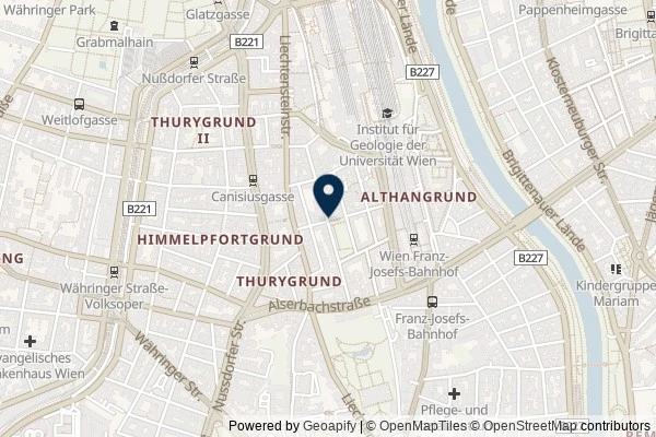 Map showing the area around: Dan Q found GC3CE1F Schubertkirche