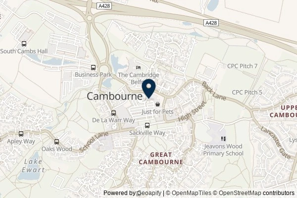 Map showing the area around: Dan Q found GC10ZT3 Off Yer Trolley! (Cambourne)
