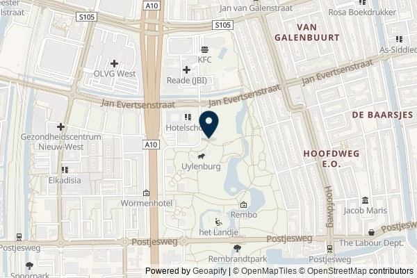 Map showing the area around: Dan Q found GCADMXH Rembrandt park #3