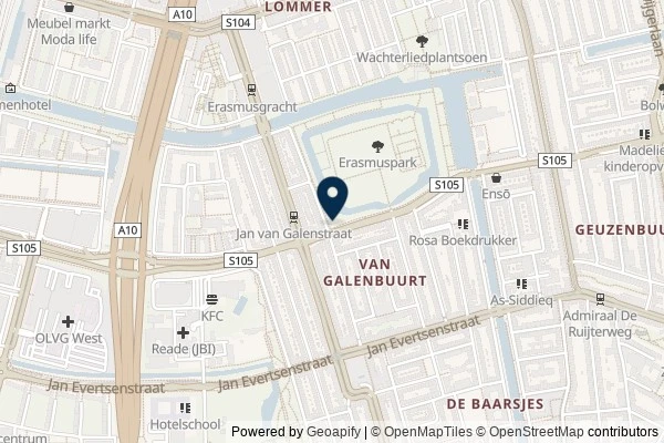 Map showing the area around: Dan Q found GCA1JJ5 Gemaal Mercatorstraat