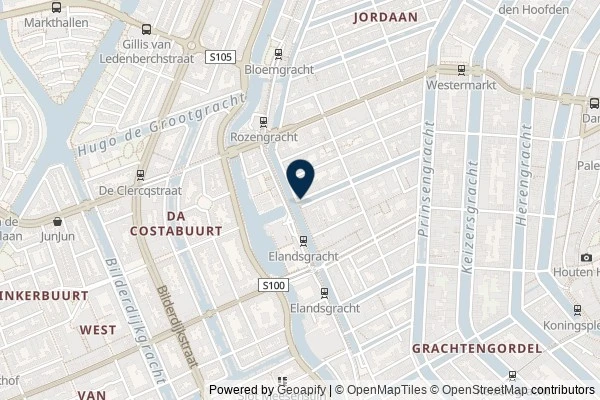 Map showing the area around: Dan Q found GC80871 Amsterdam #9