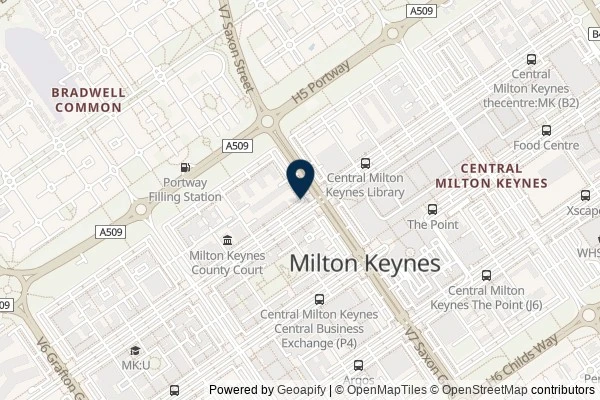 Map showing the area around: Dan Q found GC4MHJ0 Octo (MK Artwalks)