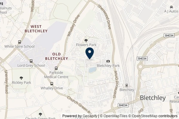 Map showing the area around: Bletchley Park