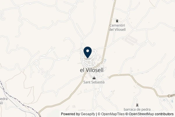 Map showing the area around: Dan Q found GCAA274 Garrigues #23 – El Vilosell