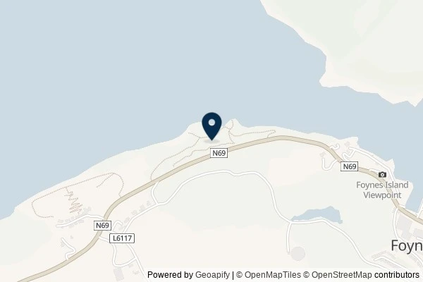 Map showing the area around: Dan Q found GC4MDNM Foynes Forest Find