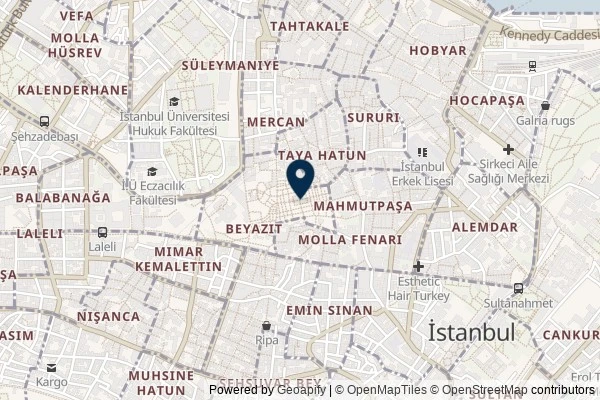 Map showing the area around: Dan Q found GCB3FAQ The Grand Bazaar fossils