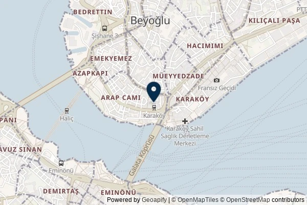 Map showing the area around: Dan Q found GC67ZH1 Karakoy Tunel