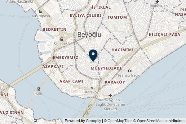Map showing the area around: Dan Q found GC892N8 Galata Tower