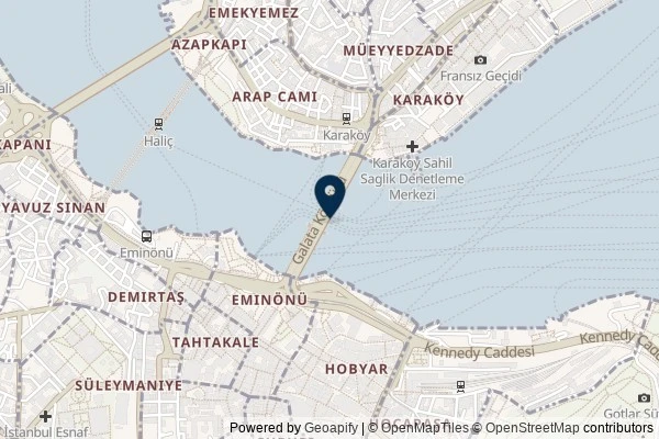 Map showing the area around: Dan Q found GC6VTEG Galata Bridge #3