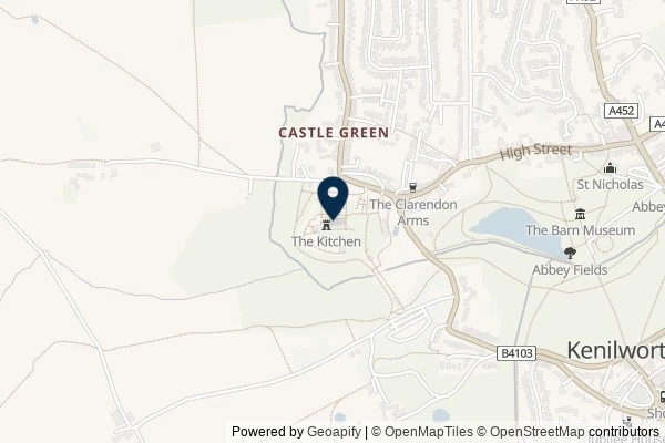 Map showing the area around: Kennilworth Castle