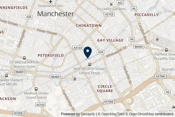 Map showing the area around: Dan Q found OK0063 Stella’s on a mission