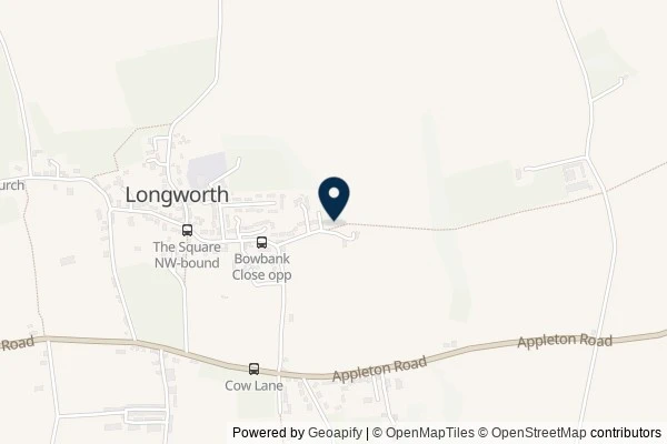 Map showing the area around: Dan Q found GCANV4T #14 Longworth Loop