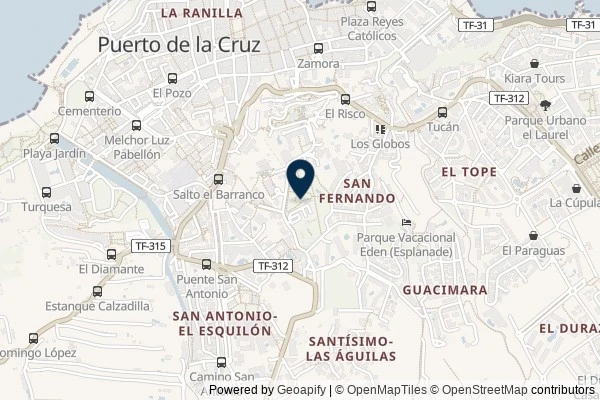 Map showing the area around: Dan Q did not find GC1PYFN Parque Taoro