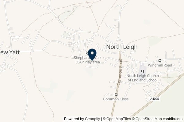 Map showing the area around: Dan Q found GC7PC86 North Leigh Number 6
