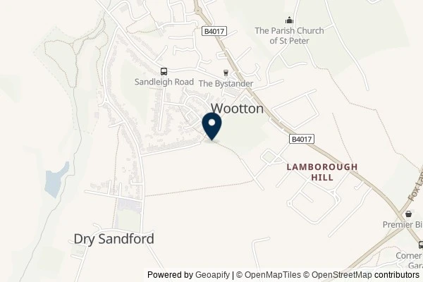 Map showing the area around: Dan Q found GC79ZK3 Wootton Word Wall