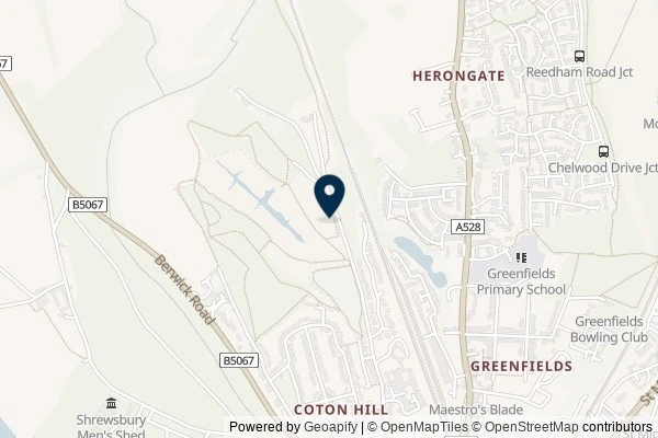 Map showing the area around: Dan Q found GCARTHR Coton Hill Community Orchard