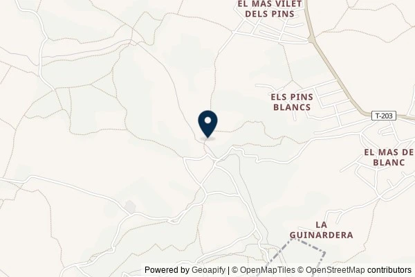 Map showing the area around: Dan Q found GC6QTVF #9 RUTA PELS VOLTANTS DEL MAS DE SALORT