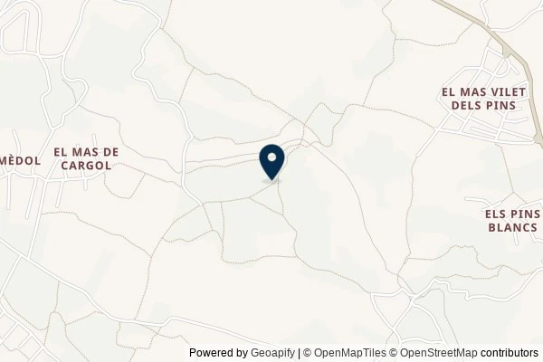 Map showing the area around: Dan Q found GC6QV11 #15 RUTA PELS VOLTANTS DEL MAS DE SALORT