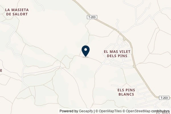 Map showing the area around: Dan Q found GC6QTWA #13 RUTA PELS VOLTANTS DEL MAS DE SALORT