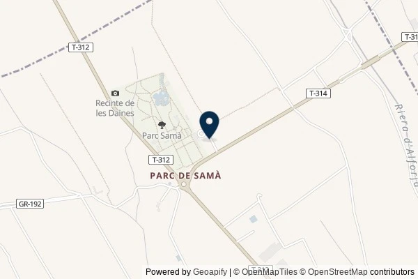 Map showing the area around: Dan Q found GC9D4V6 29# CAMINS DE MONTBRIÓ (PARC SAMA)