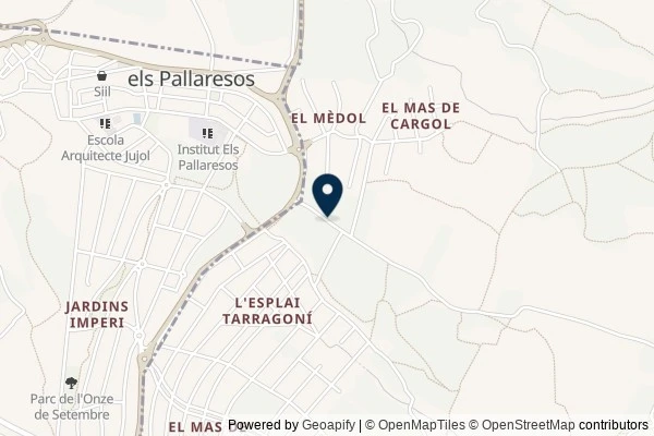 Map showing the area around: Dan Q did not find GC6QQXW #1 RUTA PELS VOLTANTS DEL MAS DE SALORT