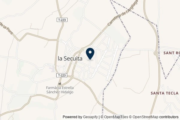 Map showing the area around: Dan Q found GC6PF76 Benvinguts a la Secuita. La piscina.
