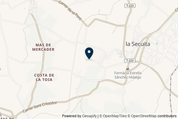 Map showing the area around: Dan Q found GC5QGGE RAPOEB 32 fase llarga.