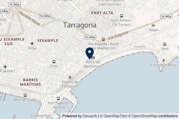 Map showing the area around: Dan Q found GCA1006 BALCÓ DEL MEDITERRANI