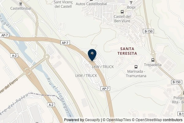 Map showing the area around: Dan Q found GC9Q6G6 PORTA DE BARCELONA