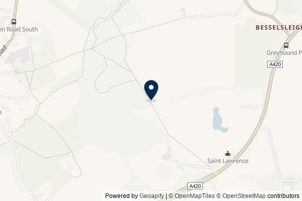 Map showing the area around: Dan Q found GCB9ZJB Besselsleigh Wood - Across The Ditch