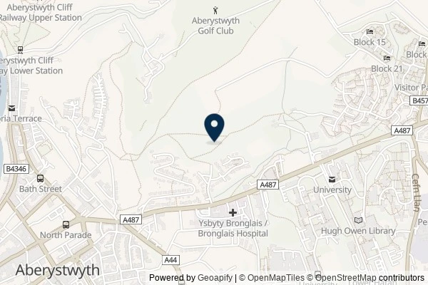 Map showing the area around: Dan Q found GL3BMXP6 Rainbow Series – Green