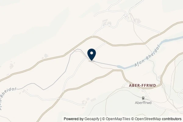 Map showing the area around: Dan Q found GL3BZXB1 Cwm Rheidol – Bridge Crossing